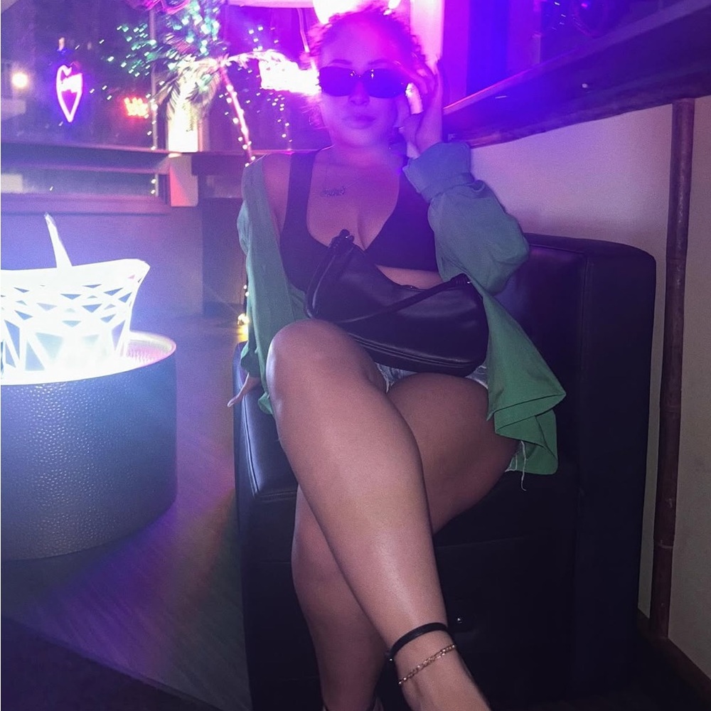 Prettylittlething Oversized Green Button Down Shi… - image 3